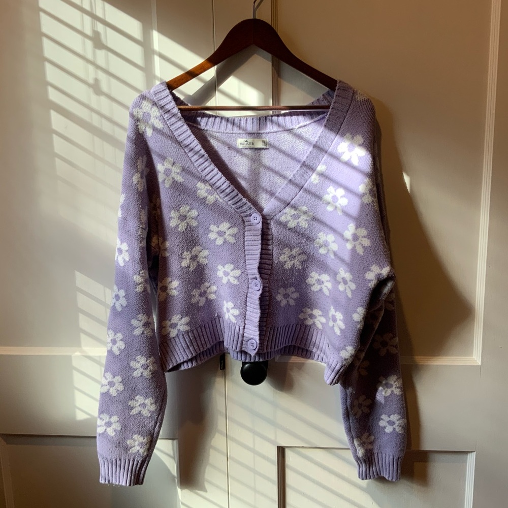 Hollister Flower Cardigan Sweater